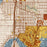 University District Seattle Map Print in Woodblock Style Zoomed In Close Up Showing Details