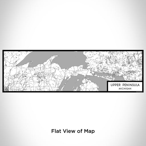 Flat View of Map Custom Upper Peninsula Michigan Map Enamel Mug in Classic