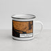 Right View Custom Upper Peninsula Michigan Map Enamel Mug in Ember
