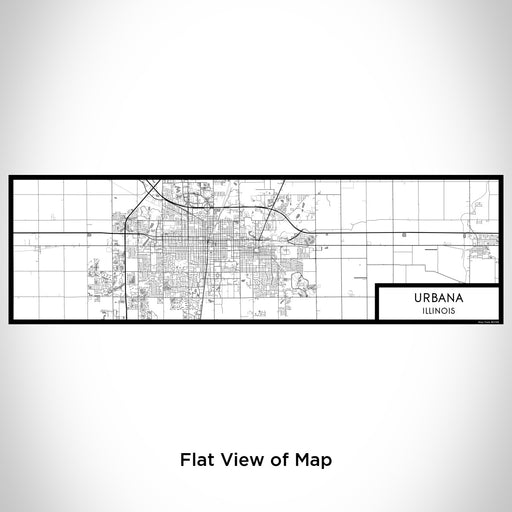 Flat View of Map Custom Urbana Illinois Map Enamel Mug in Classic