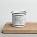 Front View Custom Urbana Illinois Map Enamel Mug in Classic on Cutting Board