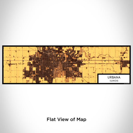 Flat View of Map Custom Urbana Illinois Map Enamel Mug in Ember