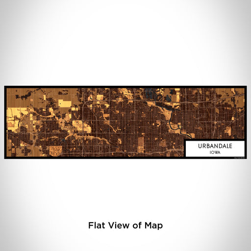 Flat View of Map Custom Urbandale Iowa Map Enamel Mug in Ember