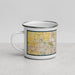 Left View Custom Urbandale Iowa Map Enamel Mug in Woodblock
