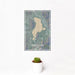 12x18 Utah Lake Utah Map Print Portrait Orientation in Afternoon Style With Small Cactus Plant in White Planter