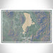 Utah Lake Utah Map Print Landscape Orientation in Afternoon Style With Shaded Background