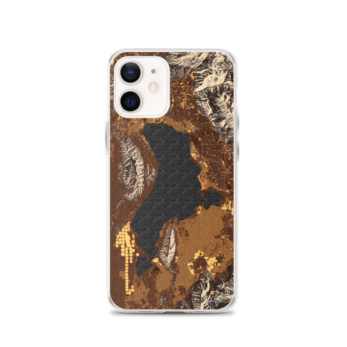 Custom iPhone 12 Utah Lake Utah Map Phone Case in Ember