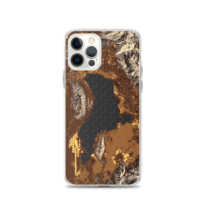 Custom iPhone 12 Pro Utah Lake Utah Map Phone Case in Ember