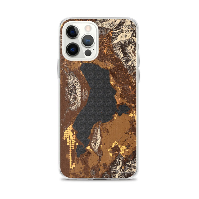 Custom iPhone 12 Pro Max Utah Lake Utah Map Phone Case in Ember