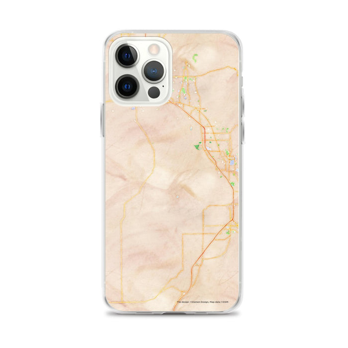 Custom iPhone 12 Pro Max Utah Lake Utah Map Phone Case in Watercolor