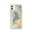 Custom iPhone 11 Utah Lake Utah Map Phone Case in Woodblock