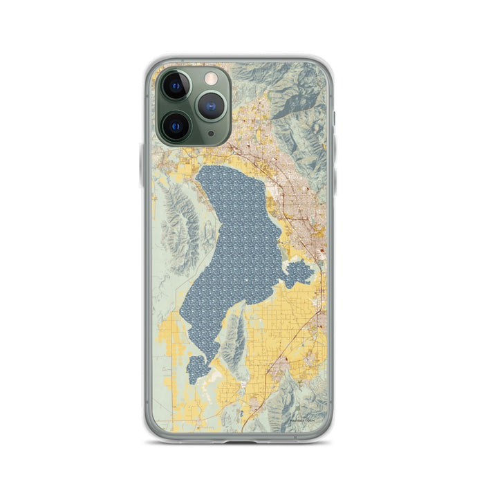 Custom iPhone 11 Pro Utah Lake Utah Map Phone Case in Woodblock