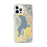 Custom iPhone 12 Pro Max Utah Lake Utah Map Phone Case in Woodblock