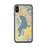 Custom iPhone X/XS Utah Lake Utah Map Phone Case in Woodblock