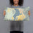 Person holding 20x12 Custom Utah Lake Utah Map Throw Pillow in Woodblock