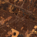 Utica New York Map Print in Ember Style Zoomed In Close Up Showing Details