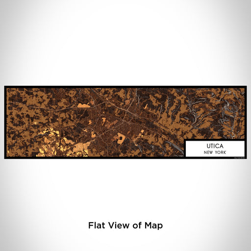 Flat View of Map Custom Utica New York Map Enamel Mug in Ember
