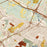 Utica New York Map Print in Woodblock Style Zoomed In Close Up Showing Details