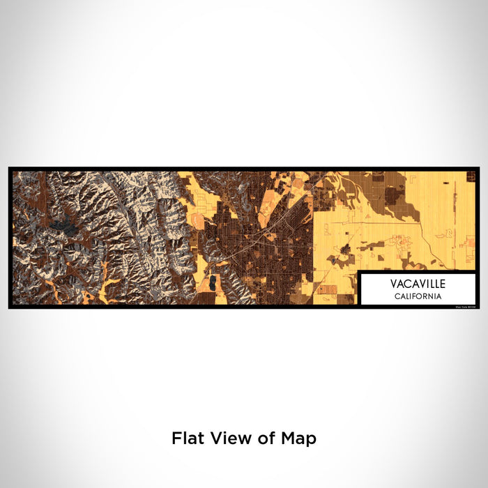 Flat View of Map Custom Vacaville California Map Enamel Mug in Ember