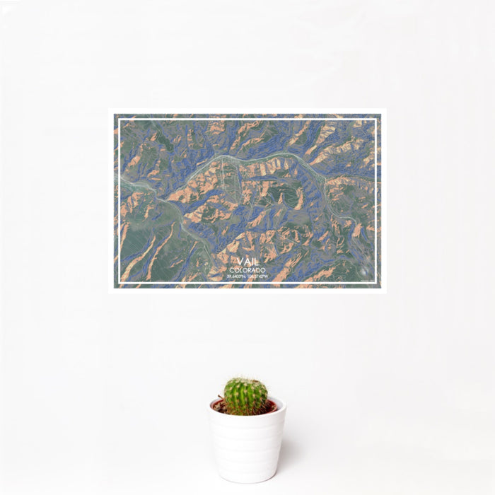 Map Vail Color Vail - Colorado Map Print in Afternoon — JACE Maps