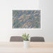 24x36 Vail Colorado Map Print Lanscape Orientation in Afternoon Style Behind 2 Chairs Table and Potted Plant
