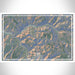 Vail Colorado Map Print Landscape Orientation in Afternoon Style With Shaded Background