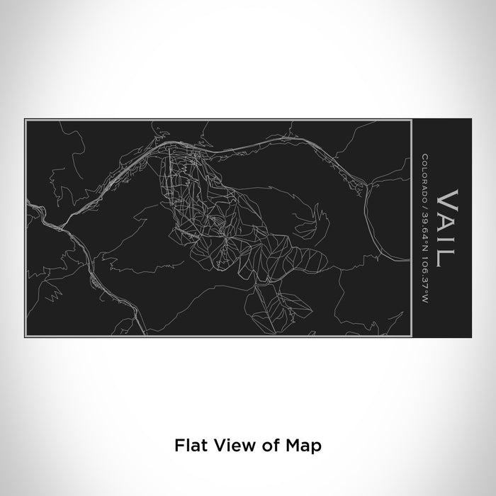 Rendered View of Vail Colorado Map Engraving on 17oz Stainless Steel Insulated Cola Bottle in Black