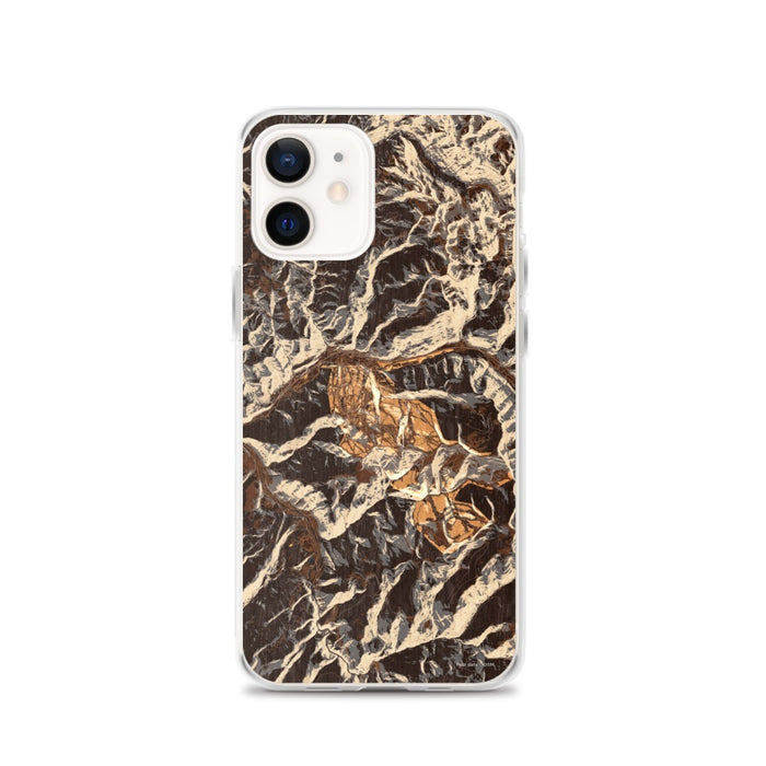 Custom Vail Colorado Map iPhone 12 Phone Case in Ember