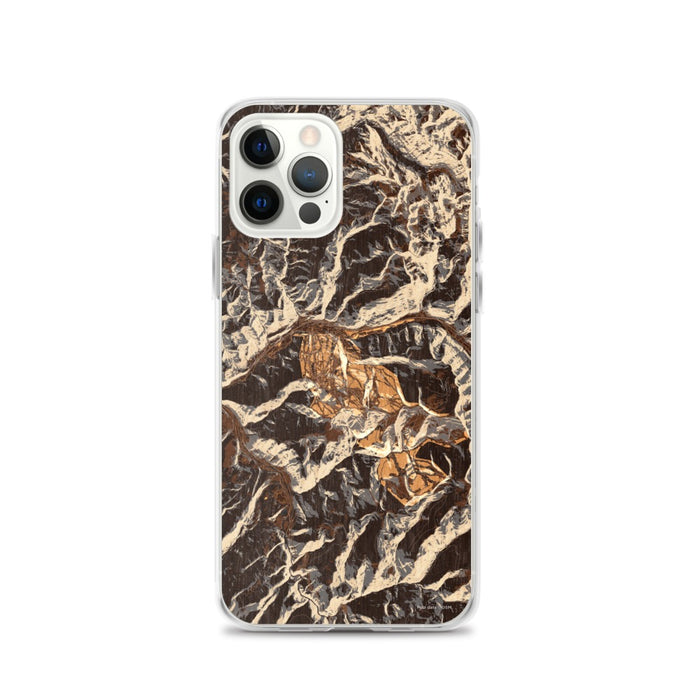 Custom Vail Colorado Map iPhone 12 Pro Phone Case in Ember