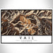 Vail Colorado Map Print Landscape Orientation in Ember Style With Shaded Background