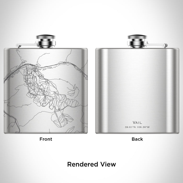 Rendered View of Vail Colorado Map Engraving on undefined