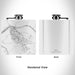 Rendered View of Vail Colorado Map Engraving on 6oz Stainless Steel Flask in White