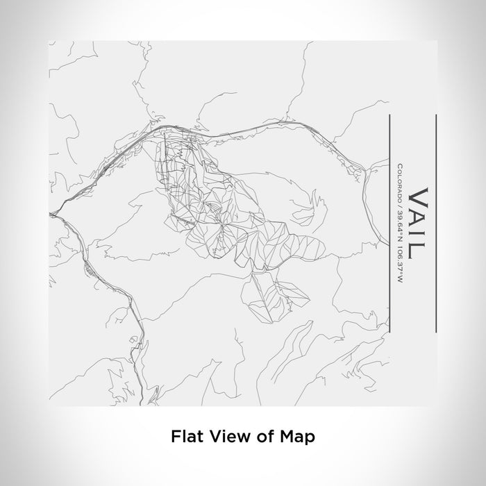Rendered View of Vail Colorado Map Engraving on 17oz Stainless Steel Insulated Tumbler in White