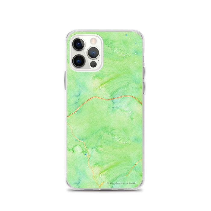 Custom Vail Colorado Map iPhone 12 Pro Phone Case in Watercolor