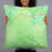 Person holding 22x22 Custom Vail Colorado Map Throw Pillow in Watercolor