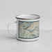 Left View Custom Vail Colorado Map Enamel Mug in Woodblock