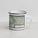 Right View Custom Vail Colorado Map Enamel Mug in Woodblock