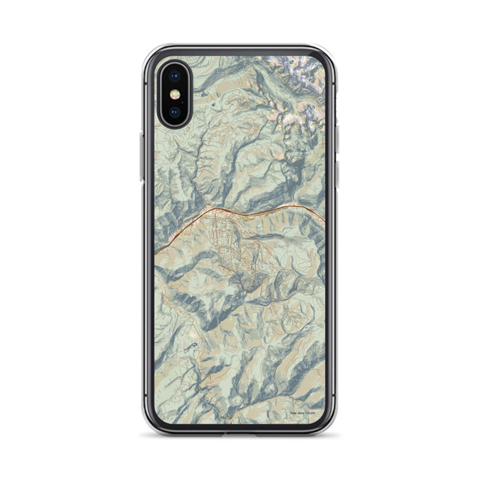 Custom Vail Colorado Map Phone Case in Woodblock
