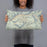 Person holding 20x12 Custom Vail Colorado Map Throw Pillow in Woodblock