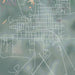 Valentine Nebraska Map Print in Afternoon Style Zoomed In Close Up Showing Details