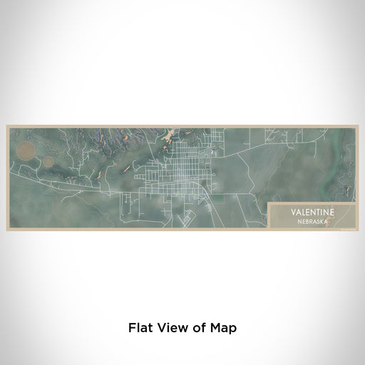 Flat View of Map Custom Valentine Nebraska Map Enamel Mug in Afternoon