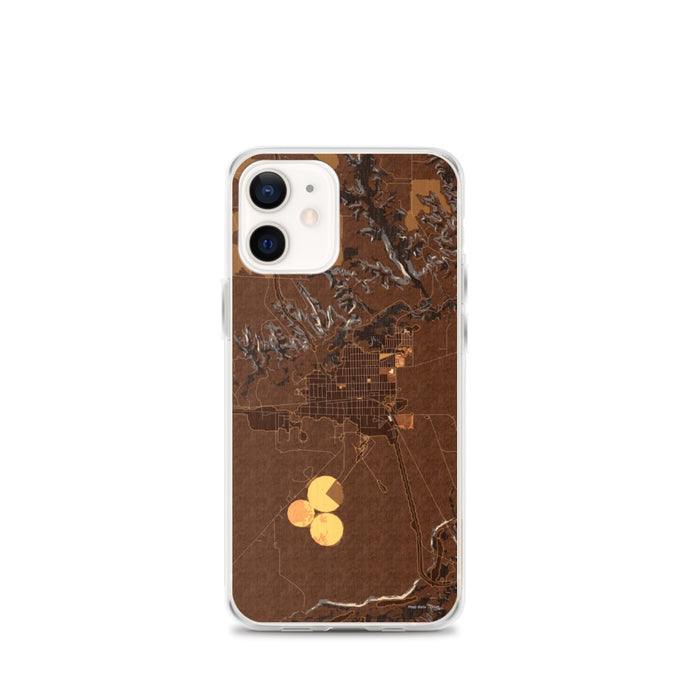 Custom iPhone 12 mini Valentine Nebraska Map Phone Case in Ember