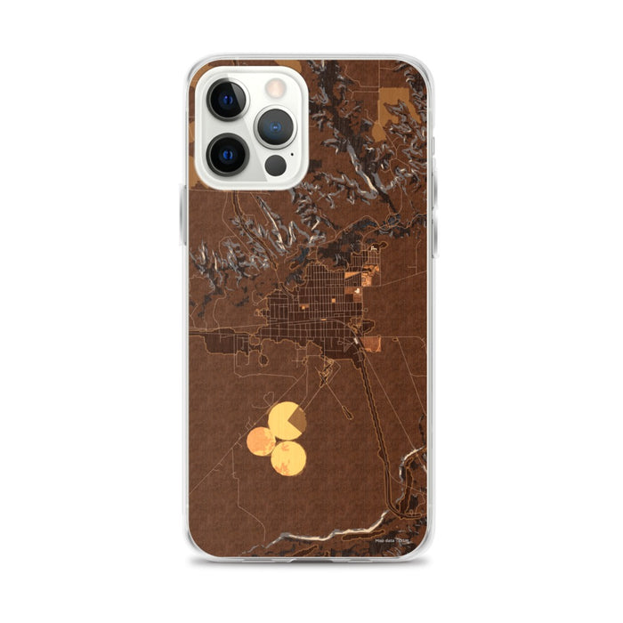Custom iPhone 12 Pro Max Valentine Nebraska Map Phone Case in Ember