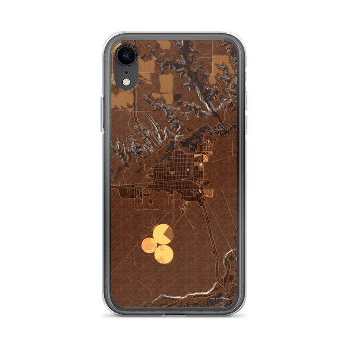 Custom iPhone XR Valentine Nebraska Map Phone Case in Ember