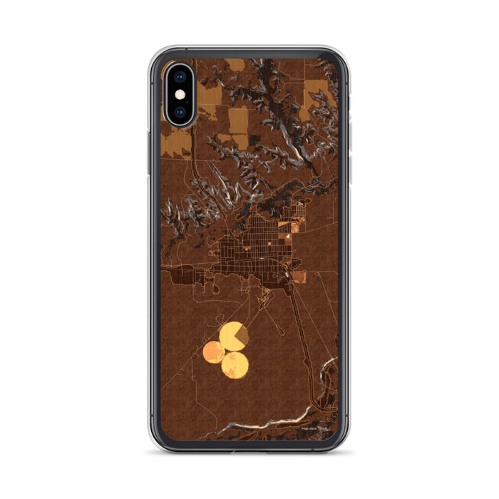 Custom iPhone XS Max Valentine Nebraska Map Phone Case in Ember
