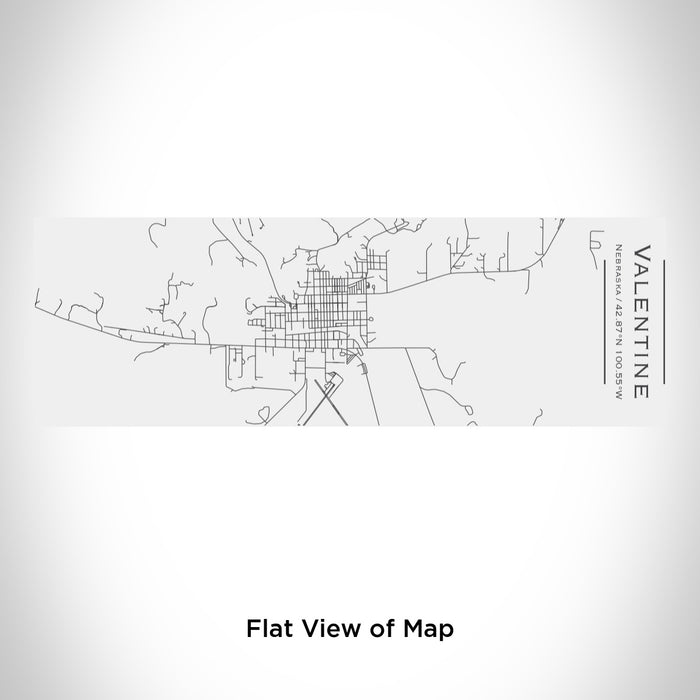 Rendered View of Valentine Nebraska Map Engraving on 10oz Stainless Steel Insulated Cup with Sliding Lid in White