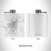 Rendered View of Valentine Nebraska Map Engraving on 6oz Stainless Steel Flask in White