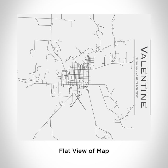 Rendered View of Valentine Nebraska Map Engraving on 17oz Stainless Steel Insulated Tumbler in White