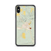 Custom iPhone XS Max Valentine Nebraska Map Phone Case in Woodblock