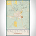 Valentine Nebraska Map Print Portrait Orientation in Woodblock Style With Shaded Background